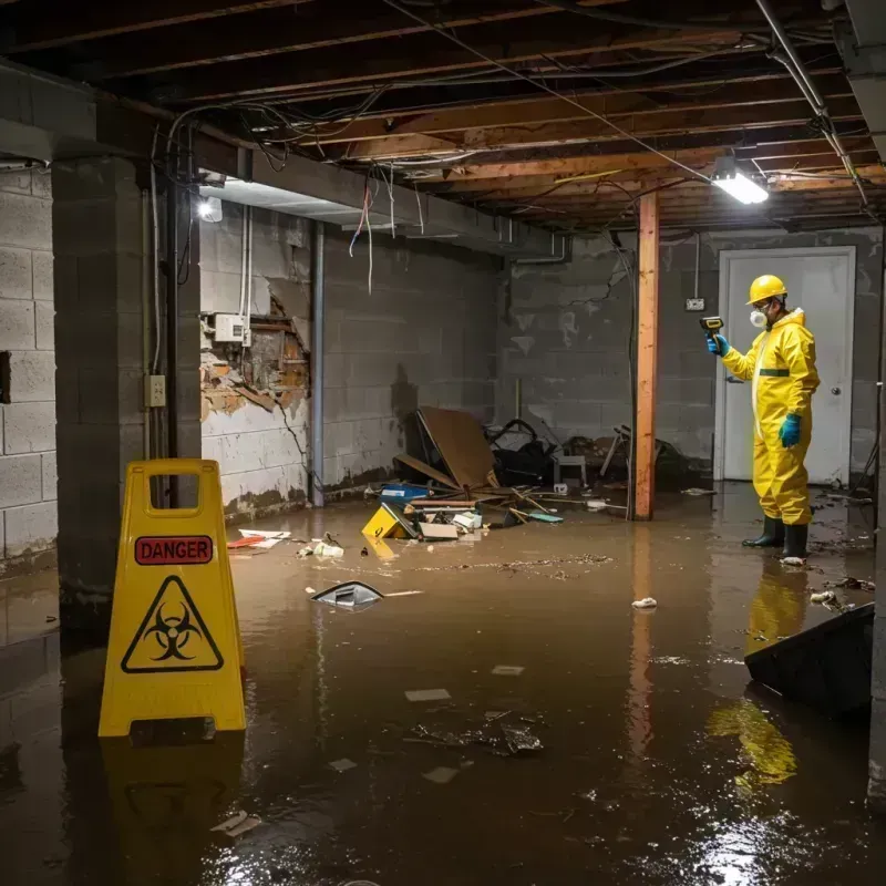 Flooded Basement Electrical Hazard in Charlack, MO Property