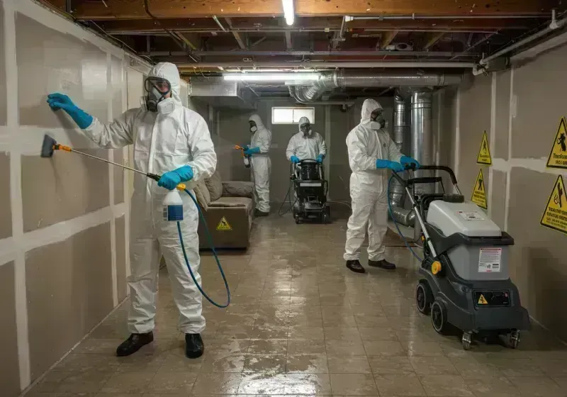 Basement Moisture Removal and Structural Drying process in Charlack, MO